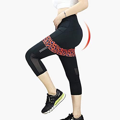 Tfiiexfl Unisex Leopard Print Yoga Squat Circle Circle Loop Hips Отпорност ленти за еластична вежба за фитнес опрема