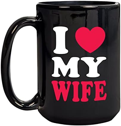 Seecrab Ја сакам мојата сопруга керамика кафе кригла подарок од сопруг за сопруга, новина ја сакам мојата сопруга порцеланска кригла за жени, подарок за кафе за кафе за