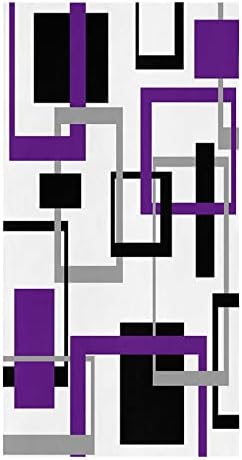 Кујнски Крпи Црна Виолетова Геометрија Апстрактна Уметност Крпи За Кујнски Садови Ултра Меки Абсорбента Крпи За Садови За Брзо Сушење