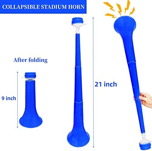 2 ПЦС стадион рог 21 инчи вувузела пластични склопувачки навивачки труби за спортски настани Фудбалски карневалски партии