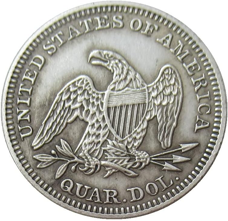 Американски 25 центи знаме 1860 Сребрена позлатена реплика комеморативна монета