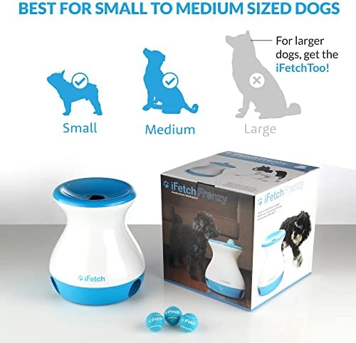 Ifetch Frenzy Fetch Toy за кучиња - неелектронски мозочен закач за мали кучиња; користи мини тениски топки