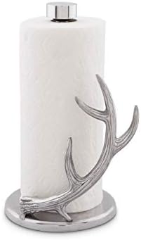 Дизајн на Артур Суд Контра -врвен декоративен елен Антлер хартија држач за хартија - Алуминиумски метал countertop 18 инчи