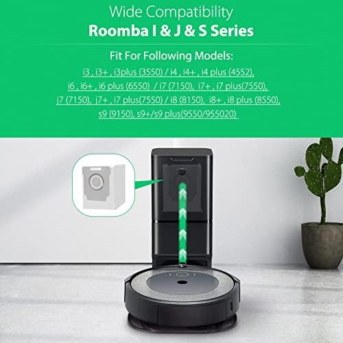 12 пакувања вакуумски кеси за iRobot Roomba I7, I7+, I7Plus, I8, I8+, I3, I3+, I4, I4+, I6, I6+, J7, J7+, S9, S9+, S9plus, I, J и S Series