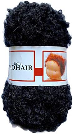 De witte engel Doll Hair Mohair Blouclé предиво за кукли на Волдорф/Штајнер 50 гр
