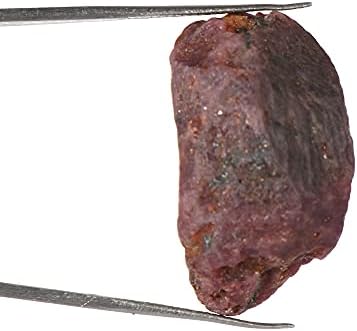 27,75 КТ црвена starвезда Руби природно заздравување кристал лабав скапоцен камен за јога, декорација, полирање, тампување, заздравување