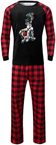 XBKPLO Christmas PJS, Семејни пижами Божиќни за појавување на облека за двојки за двојки за дечко родител-дете бебе костум