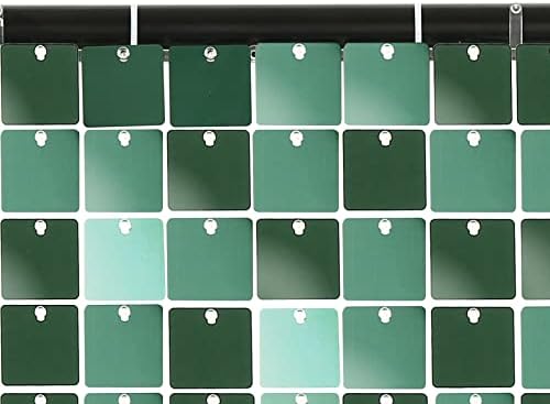 Треперлива Позадина На Ѕидот За Забава - 24 Парчиња Квадратни Ѕидни Панели Со Светки Смарагдно Зелена Божиќна Позадина Ѕиден Декор За Украси