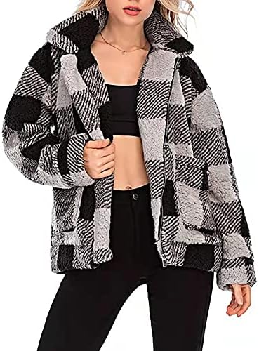 Класичен блуза женски долг ракав Зимска салата опремена џинпер џемпер лапел со џебови плете мек џемпер