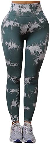Fireero хеланки за жени градиентски вратоврска печатени печатени јога панталони со високи половини