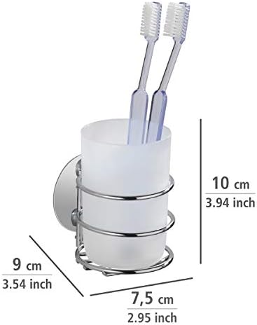 Венко 18779100 Турбо -лок четка за четки за заби - фиксирање без дупчење, челик, 7,5 x 10 x 9 см, хром