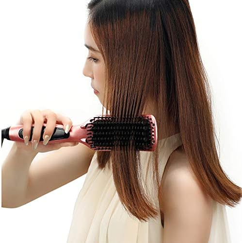 XDKLL Електрични четки за коса директно чешел анти-скалд права коса чешел топол чешел зацрвнувач за затегнување на косата