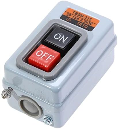 Прекинувач за напојување на копчето Dfamin Push Three Fase Control Control Switch AC 380V 15A 3P 2.2kW TBSN-315