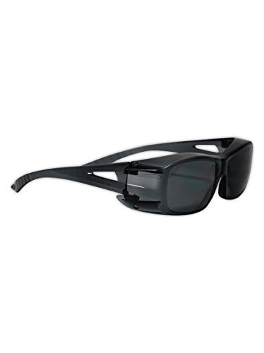 Безбедносни очила на Magid Y22GFGY | Тешко обложени очила за безбедност со големо влијание со обвивка отпорна на гребење околу сиви леќи - се