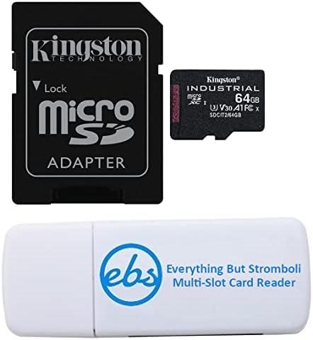Kingston MicroSD 64GB Индустриска Температура Мемориска Картичка Со Адаптер UHS-I U3 Класа 10 Индустриски Одделение SDHC 100MB/s Пакет Со