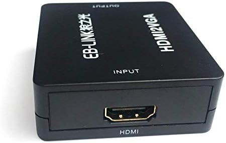 VGA до HDMI, 1080p Full HD Mini VGA до HDMI Audio Video Converter Adapter Box со USB кабел и 3,5 mm аудио порта за поддршка HDTV