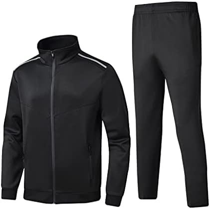 Спортска облека за машка облека DSFEOIGY поставува пролетна есенска машка обична тренерска машка маичка 2 парчиња џемпери + џемпери