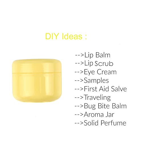 30 компјутери 20 ml празно патување жолто PP пластични козметички крем тегла садови со внатрешна и завртка за капакот на лицето крем