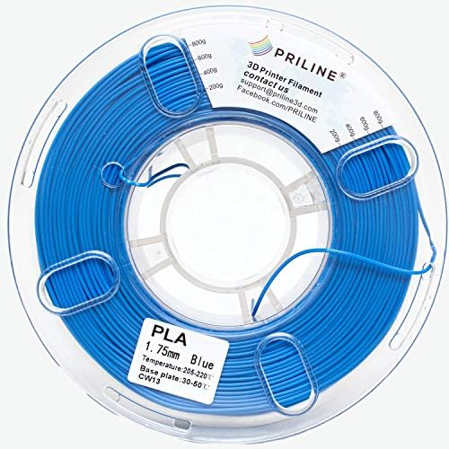 Priline PLA-1KG 1,75 3D филамент за печатач, димензионална точност +/- 0,03 mm, 1Kg spool, 1,75 mm, сина
