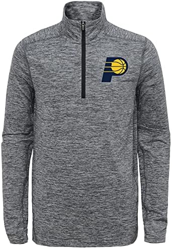 OuterStuff Nba Big Boys Youth Space Dade Herhed Grey Grey 1/4 Zip Element Pullover