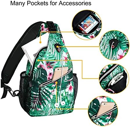 Ранец на мозозо, прашка, патнички пешачење за пешачење, шема на јаже, торба за рамо, цвет од палма од палма