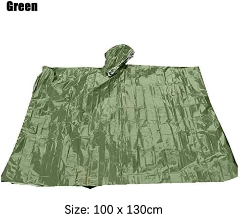 Гофидин зелена итна вонредна состојба за еднократна употреба пончо Пончо ладна изолација ќебиња за дожд за кампување со алуминиумски