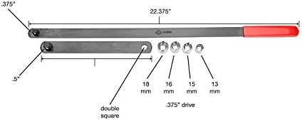 Алатка OemTools 25149 Serpentine Belt, 13, 15, 16, & 18 mm приклучоци, 1/2 & 3/8 инчи диск | Отстранете ги и инсталирајте појаси на серпентини