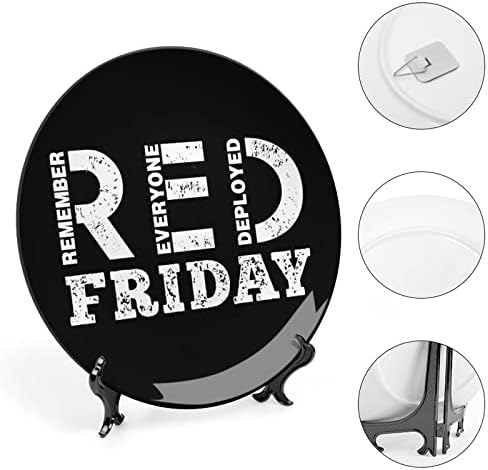Запомнете ги сите распоредени црвен петок-06 коски Кина Декоративна чинија околу керамички плочи занает со приказ за домашна канцеларија