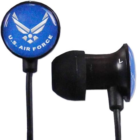 Audiospice Us Air Force Scorch Earbuds со Budbag - Пакување на мало - црна