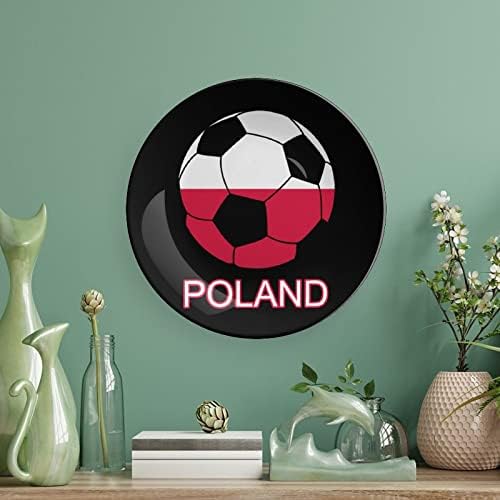 Полска фудбалска Коска Кина Декоративна Плоча Керамички Плочи Занает Со Штанд За Прикажување За Декорација На Ѕидови Во Домашна Канцеларија