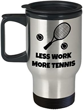 Тенис кафе патување со кафе Најдобро смешно уникатен тенисер чаша чај совршена идеја за мажи жени помалку работат повеќе тенис