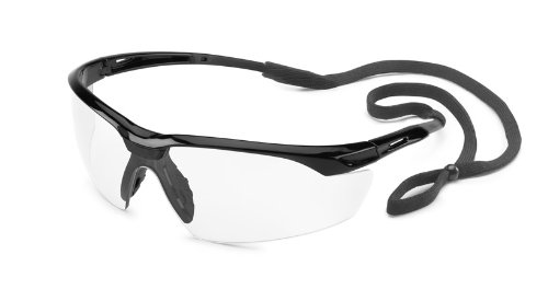 Безбедност на портата 28mg15 Освојувач Маг Безбедносни очила, зголемување од 1,5 диоптер, сива леќа, црна рамка, една големина