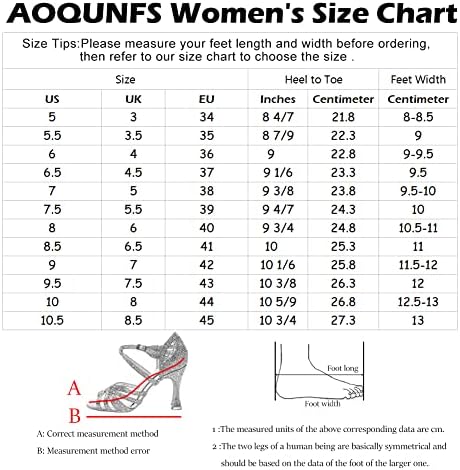 Aoqunfs жени професионални латински танцувачки чевли сатен салса вежба за танцување чевли, WZSP2324