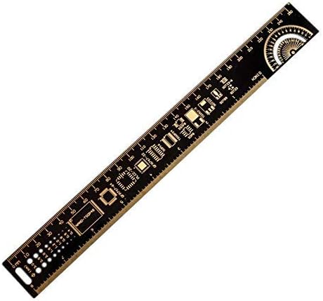 Mayata 1Set 15cm 20cm 25cm 30cm Мултифункционален PCB владетел мерење на кондензатор на алатка за мерење на алатката CHIP IC SMD диоди Транзисторски