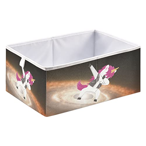 Смешна еднорог галаксиска коцка за складирање на коцки за складирање коцки водоотпорна корпа за играчки за канти за организатори за