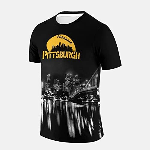 Tbovuin обичај фудбалски маици City Nightscape кратки ракави за мажи за мажи, млади, персонализирани подароци за навивачи на бројот