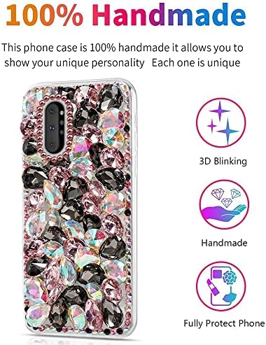 Како-Зеке Елегантна Телефонска Кутија Компатибилна Со Samsung Galaxy S22 6,1 инчи 2022, Bling Handmdae Серија Кристално Камен Дизајн