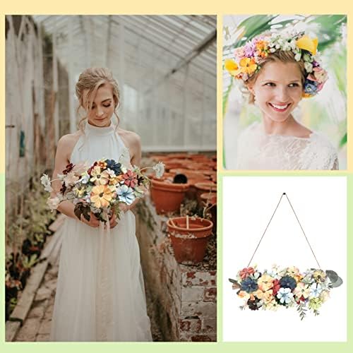 Heykoko 120 PCS мини faux цвеќиња за занаети - Декорација на вештачки цвеќиња на маргаритка за венчавки за домашна венчавка