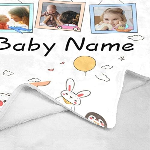 Детско ќебе за е-сјај, персонализирано ќебе со слика и текст или име, фланел ќебе