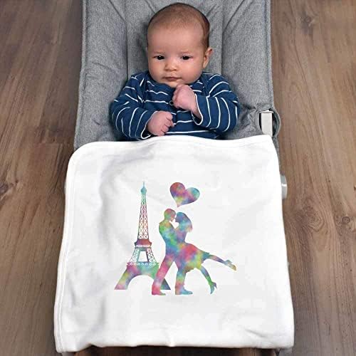 Азиеда „Ајфелова кула романса“ памучно бебе ќебе/шал