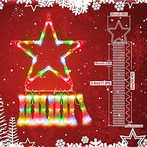 Heceltt 328ft 1000 LED Божиќни украси Инстандсцентни мини жици светла плус 3,3ft 85leds осветлен снежен човек, 13 -ти 344LEDS starвезден
