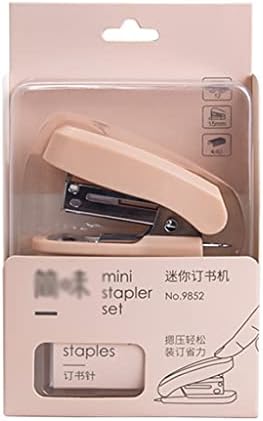 Ggho Portable Stapler Mini Stapler со 640 стандардни главни делови од 12 листови се вклопува во дланката на вашата рака, рачен поставен стеблер
