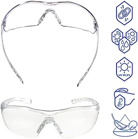 Dräger X-Spect 8320 Заштитна очила, одобрена од АНСИ, 10 пакувања, анти-гребење, анти-магла, безбедносни очила отпорни на пауза,