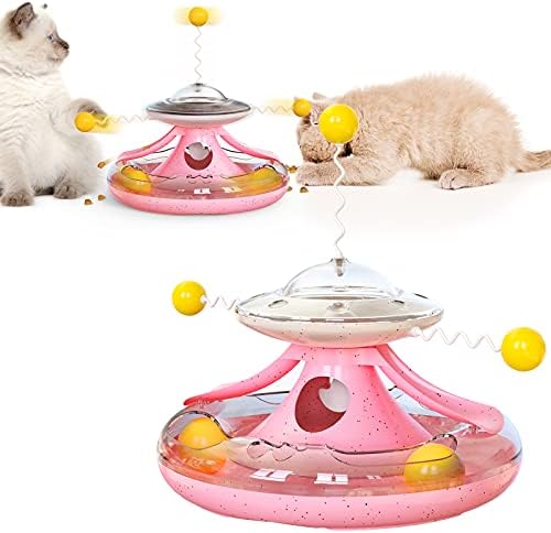 Играчка за мачки со топка со соништа, интерактивни играчки за мачки за внатрешни мачки интерактивни мачиња забавни ментални физички