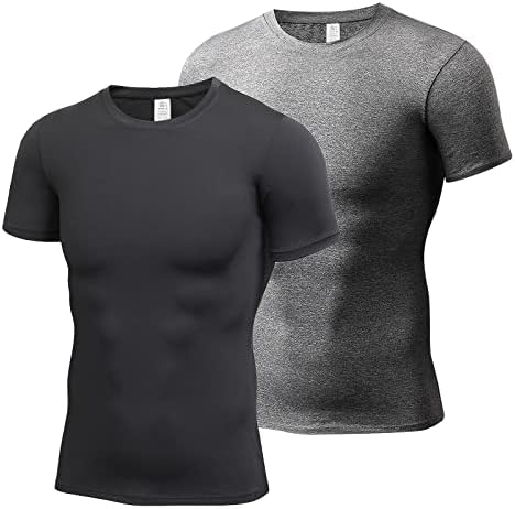 Homycomy Men's Compression BaseLayer Sports Sports Sports Athetic Thrukation Mairs Mairs Shy Fit Muscle Builds 2 Пакет