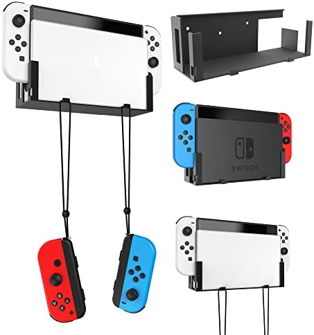 Funturbo Wallид монтирање за Nintendo Switch, wallиден монтиран комплет за монтирање на држачот за монтирање компатибилен со Nintendo