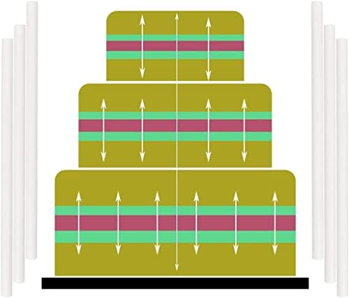 ПСГГАРИ 100 ПЦС Пластична торта Даул Род Бела торта со шипки, шипки за градење торта, шипки за редење торта, поддржувачки шипки,