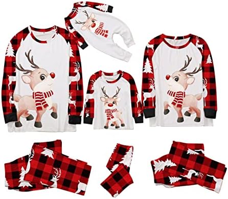 Божиќни совпаѓања пижами за семејна фланела Божиќна семејство што одговара на облеката карирана печатена пижама поставена за семејно татко