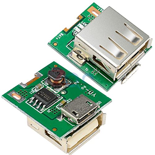 2PCS DC 5V Step Up Module Module Lithium Lithium Battery Carting Parter Converter LED дисплеј USB за полнач за DIY 134N3P