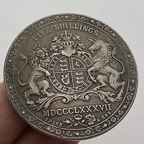 Место Скитници Монета Кралицата Месинг Стариот Сребрен Медал Колекционерски Монета Лав Бакар Сребрена Монета Занает Комеморативна Копија За